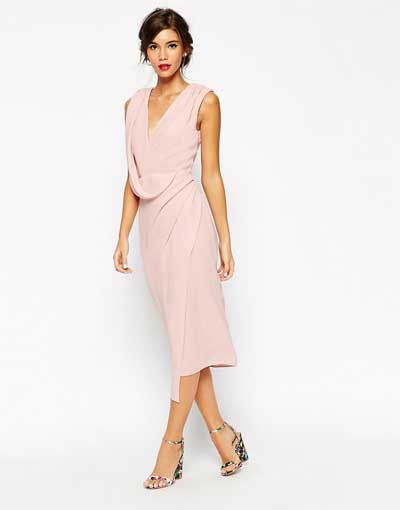 30代に似合うカシュクールワンピース