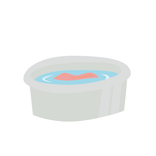 手洗い　つけ置き